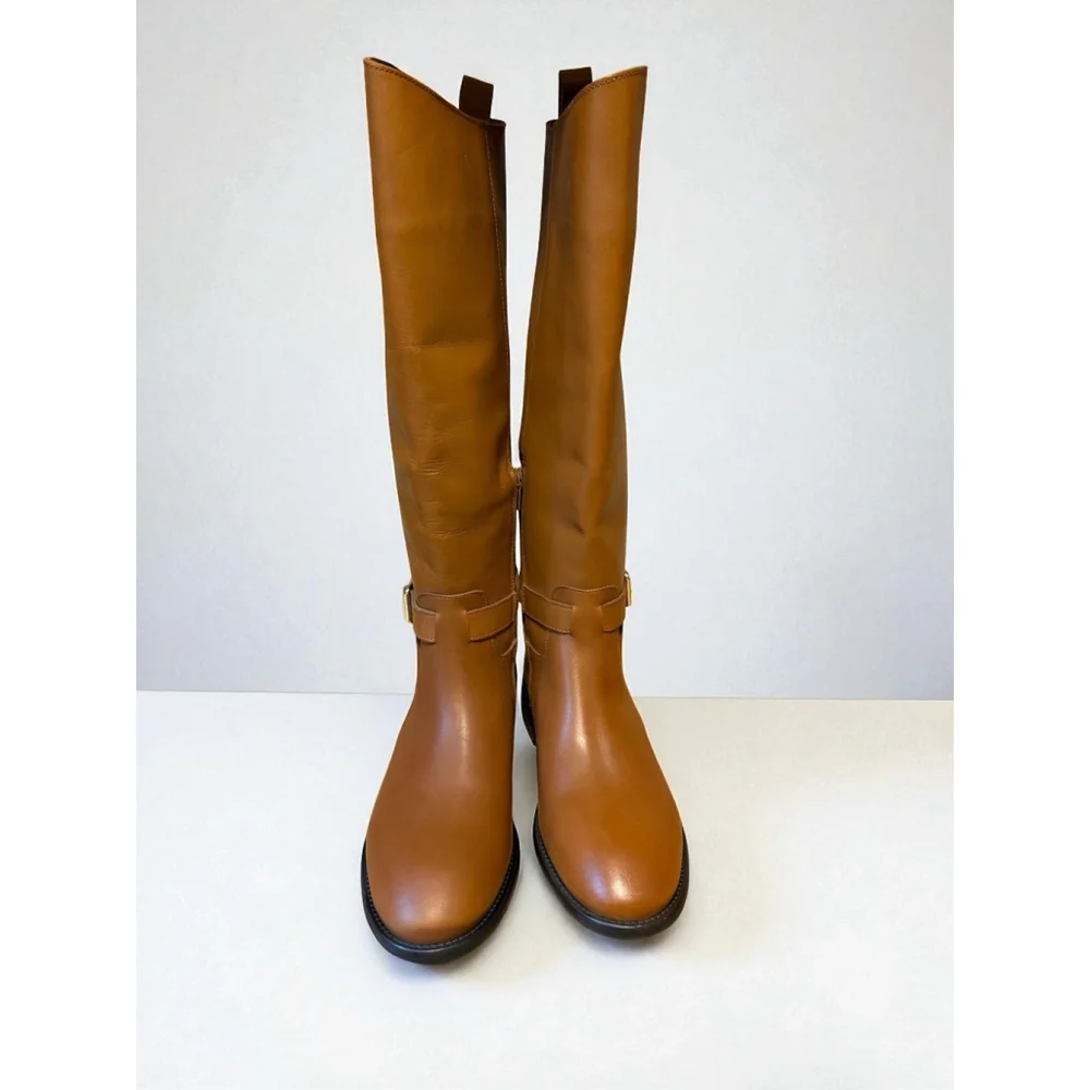Ted Baker Forrah Knee High Boots Brown Leather Size 37 6.5 US Women’s NWOB Read‎